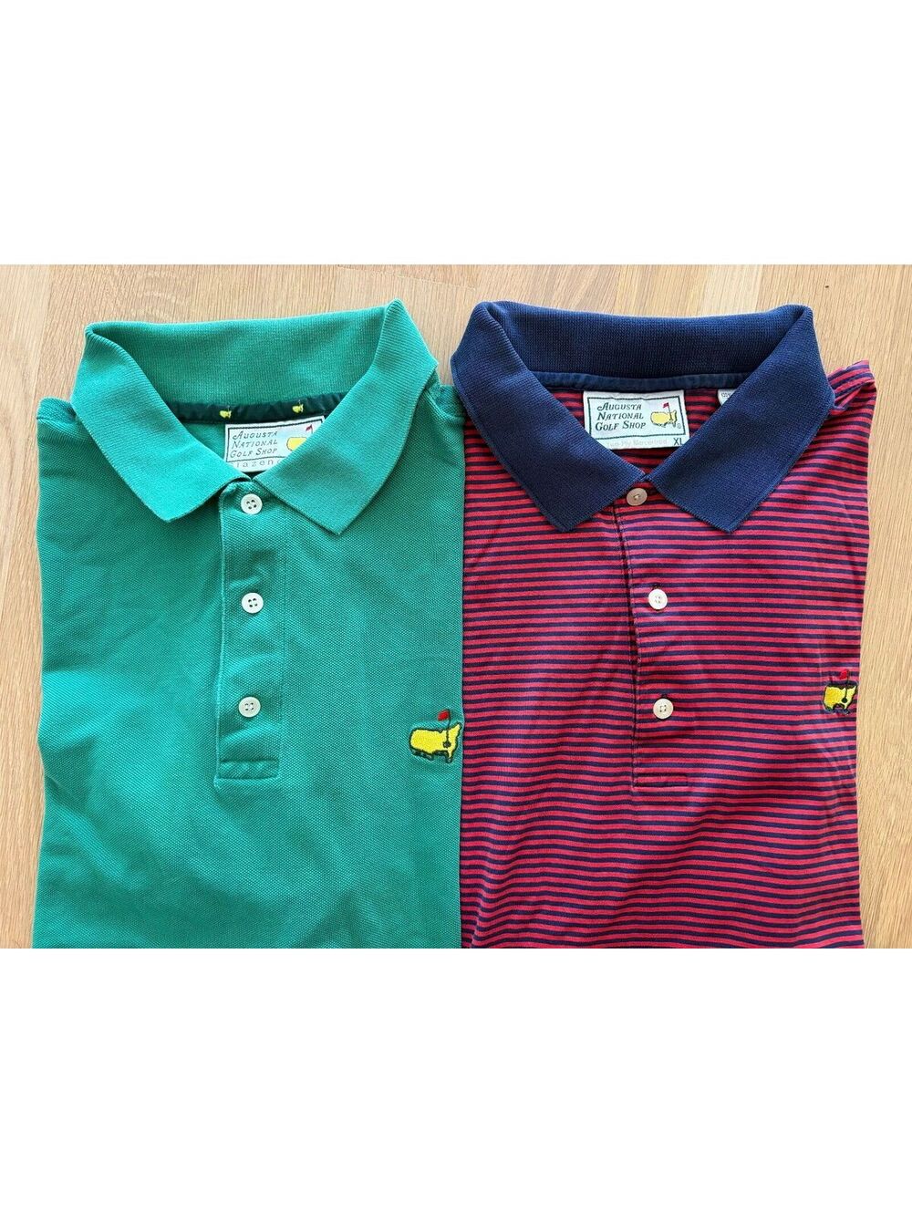 Lot of 2 Vintage 90s Augusta National Golf Shop polo shirts xlarge cotton